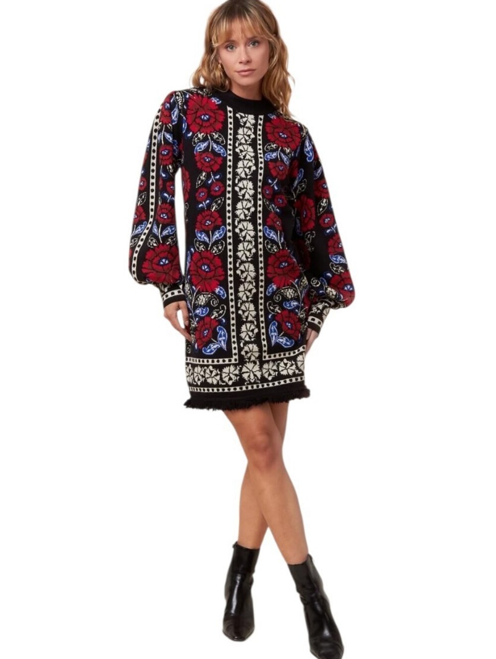 Farm Rio Valentina Puff Sleeve Dress